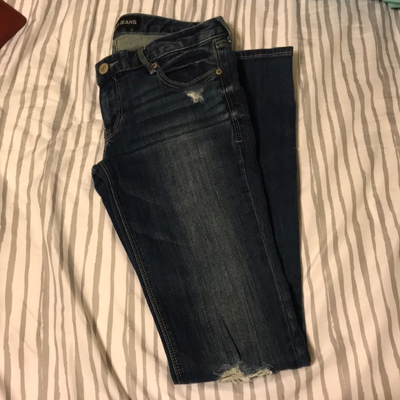 Express Barely boot distressed jeans (6LONG) - Picture 4 of 4